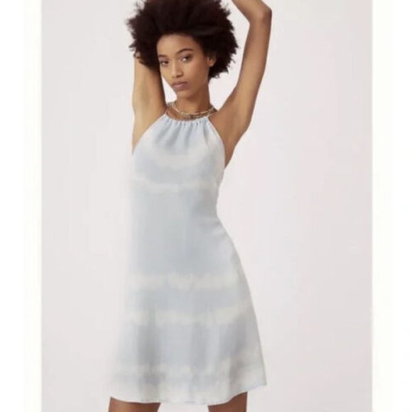 Anthropologie [ Cloth & Stone ] Blue Tie-Dye Mini Dress New with Tags (M) - Picture 2 of 9